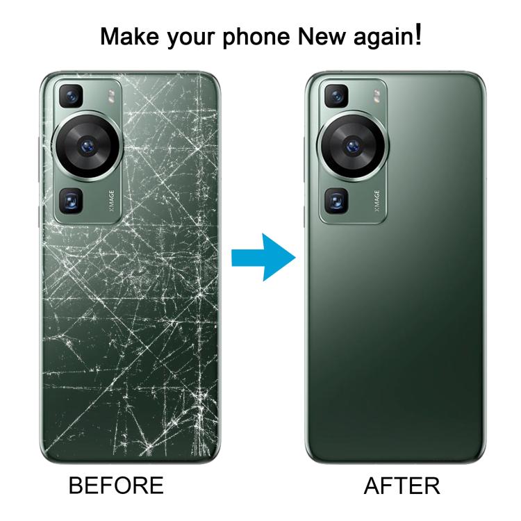 For Huawei P60 Pro Battery Back Cover with Camera Lens Cover(Black) - Back Cover by PMc TechLife | Online Shopping South Africa | PMc TechLife | Buy Now Pay Later Mobicred