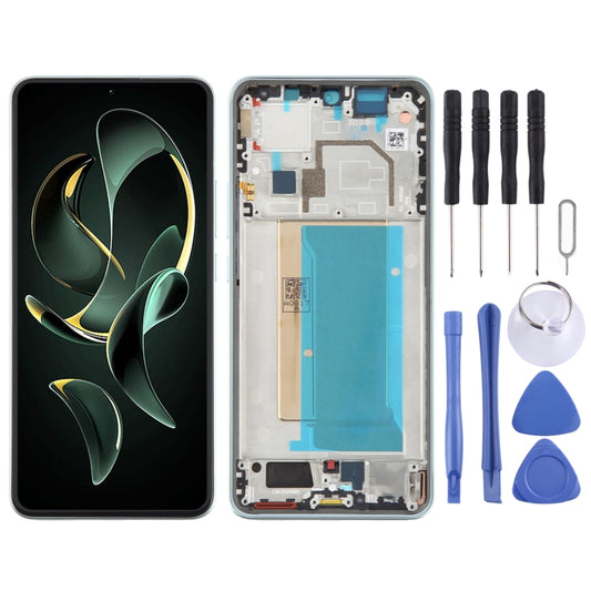 For Xiaomi 13T Original AMOLED Material LCD Screen Digitizer Full Assembly with Frame (Green) - LCD Screen by PMC Jewellery | Online Shopping South Africa | PMC Jewellery