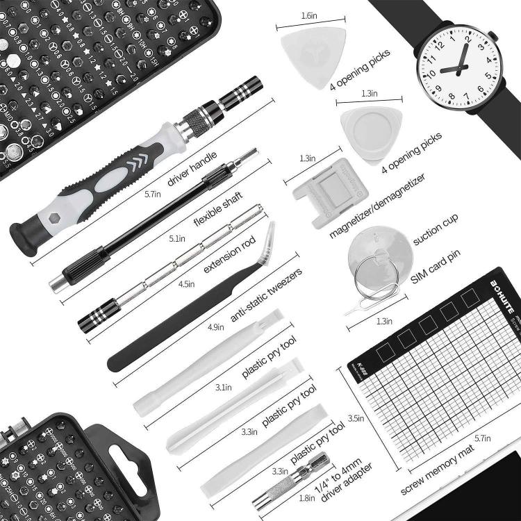 122 in 1 Precision Magnetic Screwdriver Kit(White) - Screwdriver Set by PMC TechLife | Online Shopping South Africa | PMC TechLife | Buy Now Pay Later Mobicred