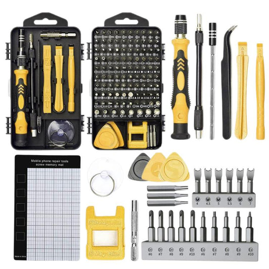 122 in 1 Precision Magnetic Screwdriver Kit (Yellow) - Screwdriver Set by PMC Jewellery | Online Shopping South Africa | PMC Jewellery | Buy Now Pay Later Mobicred