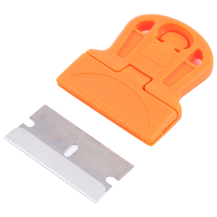 Glue Remover Squeegee Sticker Cleaner Plastic Handle Scraper(Orange) - free shipping - PMC TechLife - Order now!