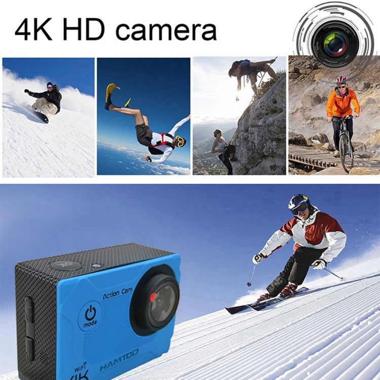 HAMTOD S9 UHD 4K WiFi  Sport Camera with Waterproof Case, Generalplus 4247, 2.0 inch LCD Screen, 170 Degree Wide Angle Lens (Gold) - HAMTOD by HAMTOD | Online Shopping South Africa | PMC Jewellery | Buy Now Pay Later Mobicred