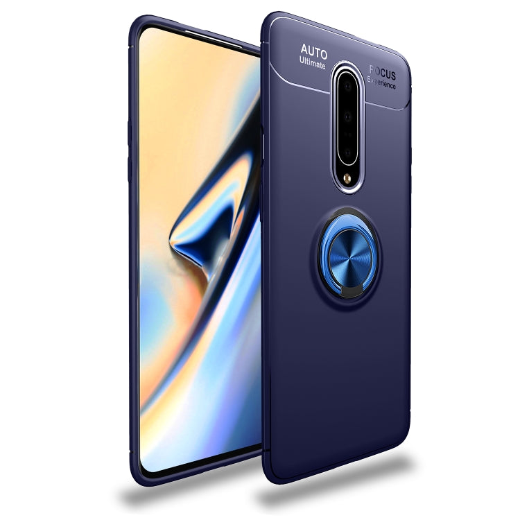 Metal Ring Holder 360 Degree Rotating TPU Case for OnePlus 7 Pro(Blue+Blue) - OnePlus Cases by PMC Jewellery | Online Shopping South Africa | PMC Jewellery