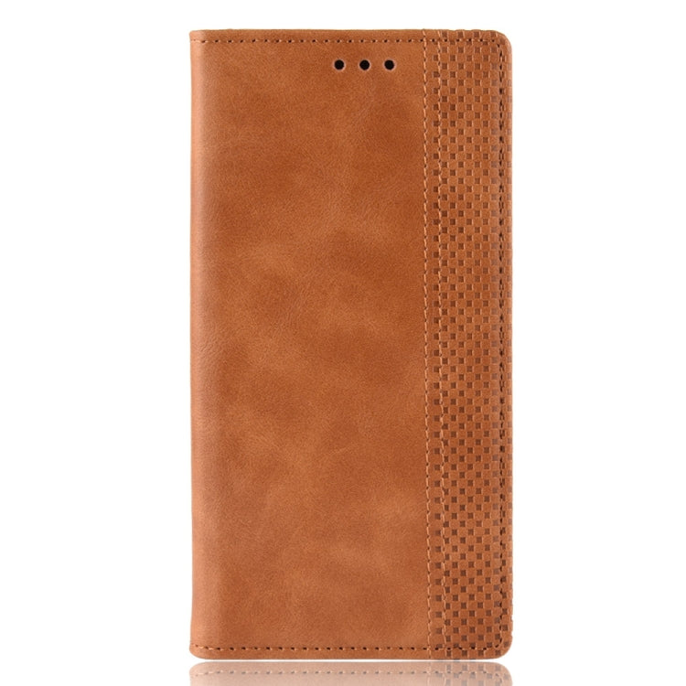 Magnetic Buckle Retro Crazy Horse Texture Horizontal Flip Leather Case for Google Pixel 3a , with Holder & Card Slots & Photo Frame(Brown) - Google Cases by PMC Jewellery | Online Shopping South Africa | PMC Jewellery | Buy Now Pay Later Mobicred