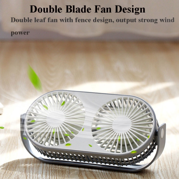 Small Bean Desktop Desktop Double Leaf Usb Mini Fan(Green) - Electric Fans by PMC Jewellery | Online Shopping South Africa | PMC Jewellery | Buy Now Pay Later Mobicred