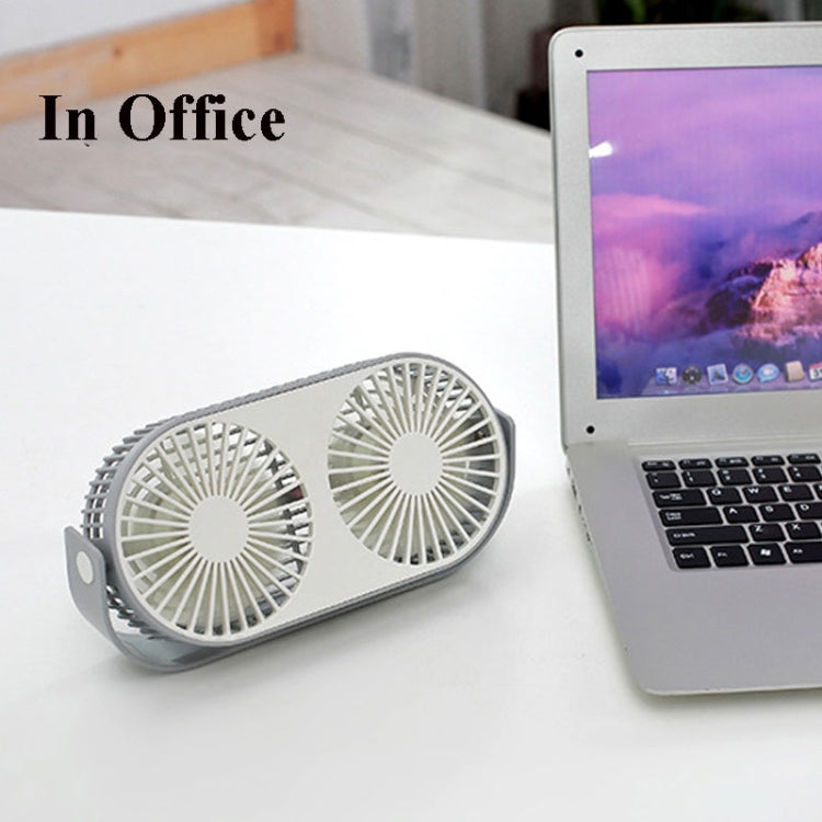 Small Bean Desktop Desktop Double Leaf Usb Mini Fan(Pink) - Electric Fans by PMC Jewellery | Online Shopping South Africa | PMC Jewellery | Buy Now Pay Later Mobicred