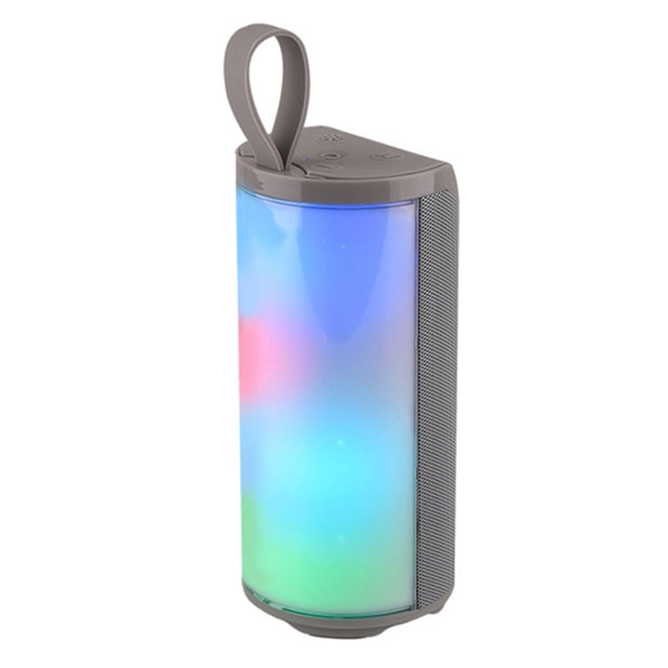 T&G TG169 LED Portable Bluetooth Speaker Outdoor Waterproof Subwoofer 3D Stereo Mini wireless Loudspeaker Support AUX FM TF card(Gray) - Desktop Speaker by T&G | Online Shopping South Africa | PMC Jewellery | Buy Now Pay Later Mobicred