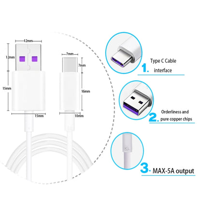 5A USB to USB-C / Type-C Flash Charging Data Cable, Cable Length: 1m - USB-C & Type-C Cable by PMC Jewellery | Online Shopping South Africa | PMC Jewellery | Buy Now Pay Later Mobicred