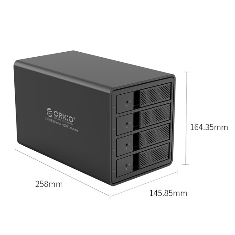 ORICO 9548U3-BK 3.5-Inch Multi-Bay Hard Drive Enclosure - HDD Enclosure by ORICO | Online Shopping South Africa | PMC TechLife | Buy Now Pay Later Mobicred
