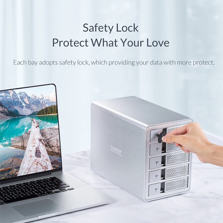 ORICO 9548U3-BK 3.5-Inch Multi-Bay Hard Drive Enclosure - HDD Enclosure by ORICO | Online Shopping South Africa | PMC TechLife | Buy Now Pay Later Mobicred