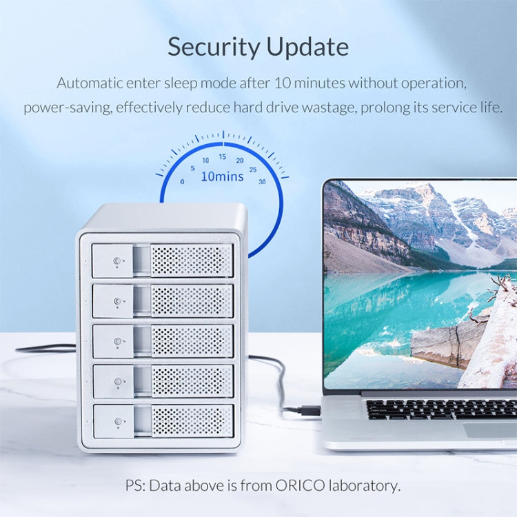 ORICO 9548U3-BK 3.5-Inch Multi-Bay Hard Drive Enclosure - HDD Enclosure by ORICO | Online Shopping South Africa | PMC TechLife | Buy Now Pay Later Mobicred