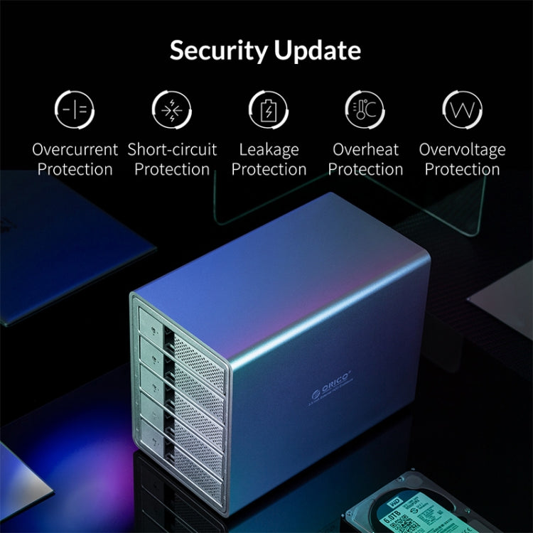 ORICO 9548U3-BK 3.5-Inch Multi-Bay Hard Drive Enclosure - HDD Enclosure by ORICO | Online Shopping South Africa | PMC TechLife | Buy Now Pay Later Mobicred
