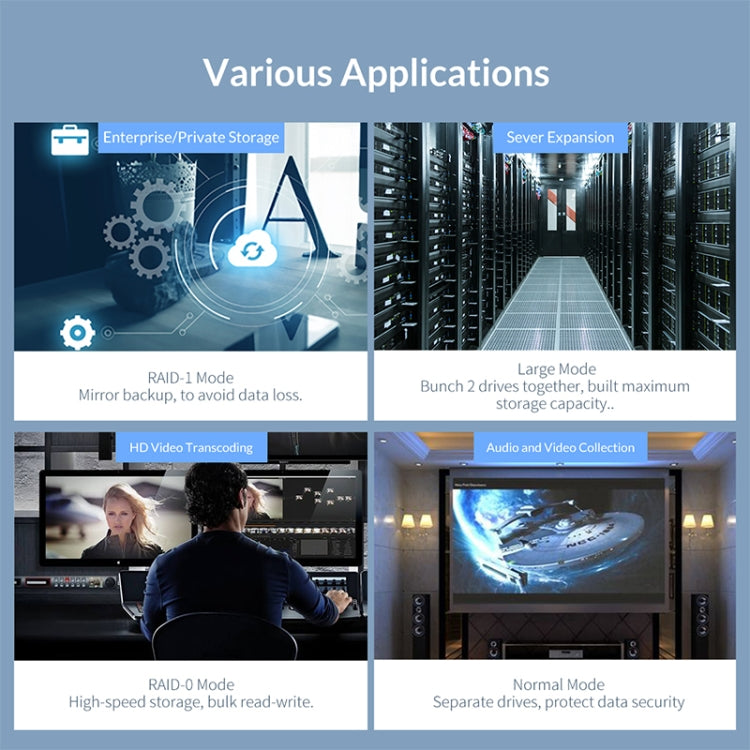 ORICO 9548U3-BK 3.5-Inch Multi-Bay Hard Drive Enclosure - HDD Enclosure by ORICO | Online Shopping South Africa | PMC TechLife | Buy Now Pay Later Mobicred