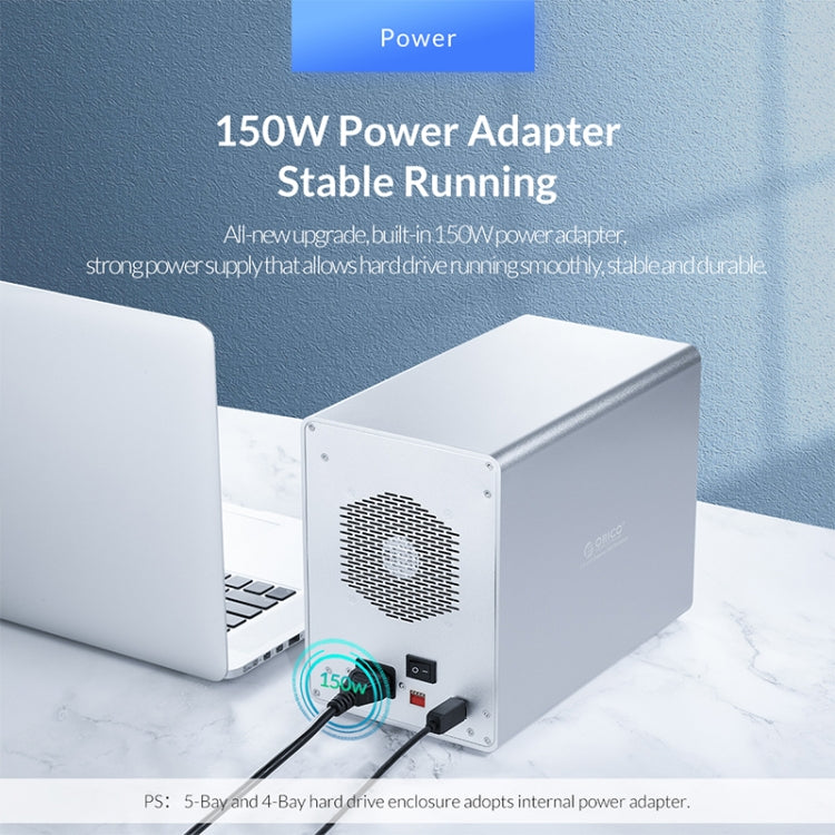 ORICO 9548U3-BK 3.5-Inch Multi-Bay Hard Drive Enclosure - HDD Enclosure by ORICO | Online Shopping South Africa | PMC TechLife | Buy Now Pay Later Mobicred