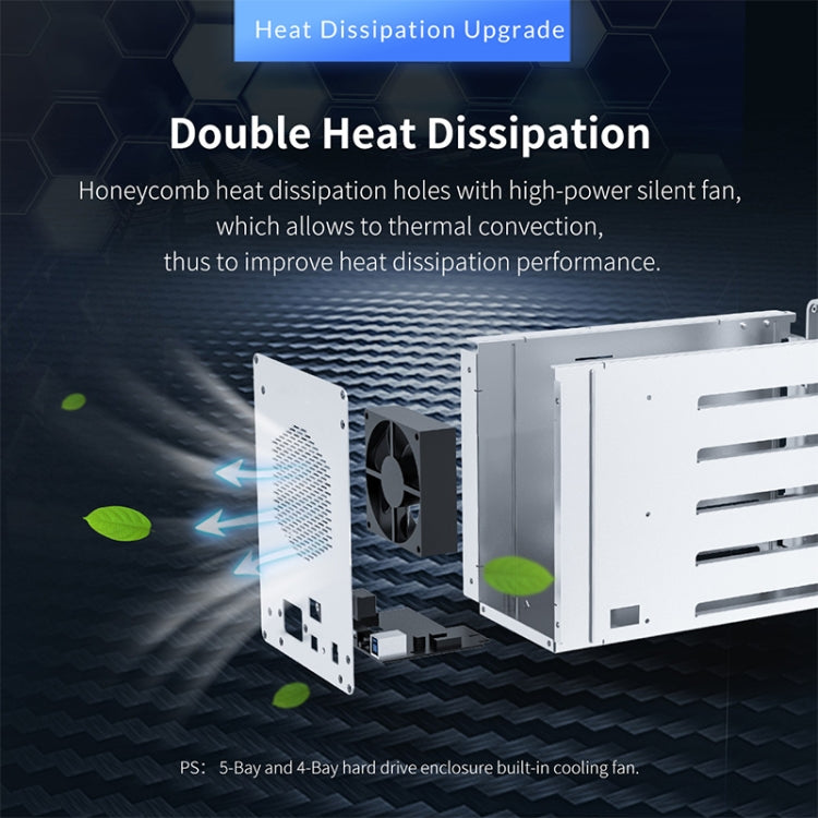 ORICO 9548U3-BK 3.5-Inch Multi-Bay Hard Drive Enclosure - HDD Enclosure by ORICO | Online Shopping South Africa | PMC TechLife | Buy Now Pay Later Mobicred