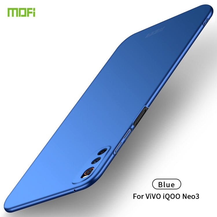 For Vivo iQOO Neo 3 MOFI Frosted PC Ultra-thin Hard Case(Blue) - vivo Cases by MOFI | Online Shopping South Africa | PMC Jewellery