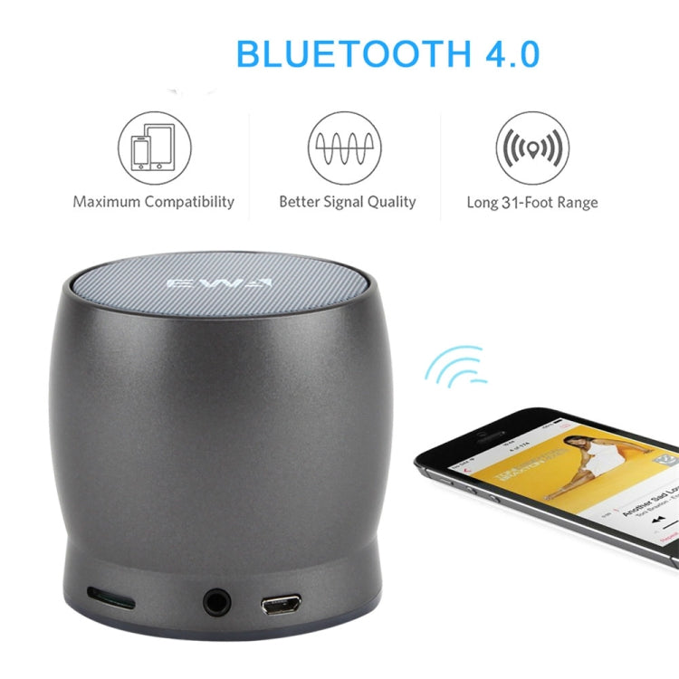 EWA A150 Portable Mini Bluetooth Speaker Wireless Hifi Stereo Strong Bass Music Boom Box Metal Subwoofer, Support Micro SD Card & 3.5mm AUX(Rose Gold) - Desktop Speaker by EWA | Online Shopping South Africa | PMC Jewellery | Buy Now Pay Later Mobicred