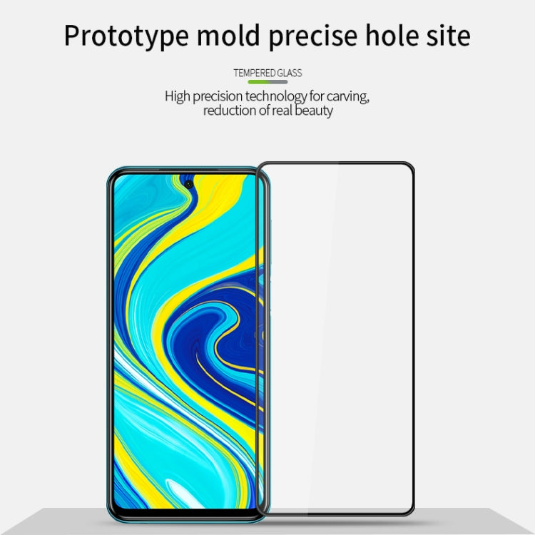 For Xiaomi Redmi Note 9S/Note 9 Pro MOFI 9H 3D Explosion-proof Curved Screen Tempered Glass Film(Black) -  by MOFI | Online Shopping South Africa | PMC Jewellery