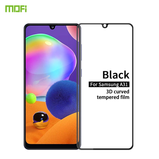 For Samsung Galaxy A31 MOFI 9H 3D Explosion-proof Curved Screen Tempered Glass Film(Black) - Galaxy Tempered Glass by MOFI | Online Shopping South Africa | PMC Jewellery