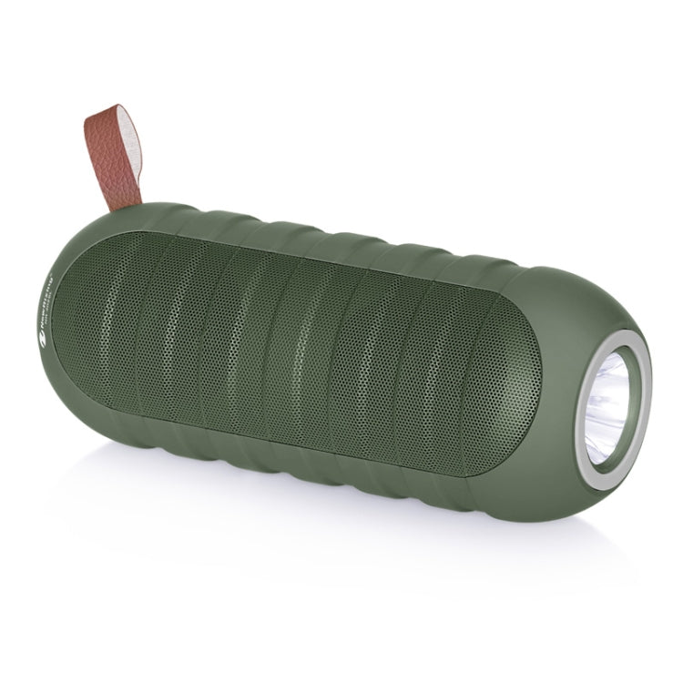 NewRixing NR-3025L Portable Stereo Wireless Bluetooth Speaker with LED Flashlight & TF Card Slot & FM, Built-in Microphone(Green) - Desktop Speaker by NewRixing | Online Shopping South Africa | PMC Jewellery | Buy Now Pay Later Mobicred