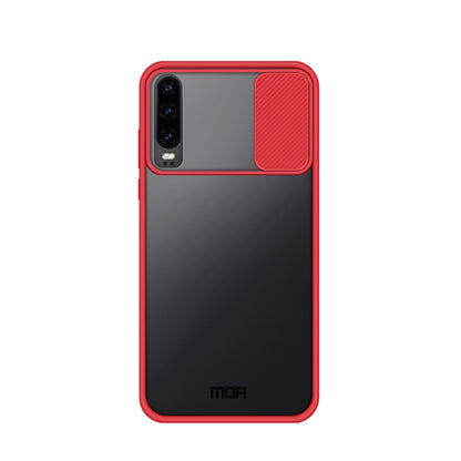 For Huawei P30 MOFI Xing Dun Series PC + TPU Anti-peep Waterproof And Anti-drop All-inclusive Protective Shell, Translucent Frosted(Red) - Huawei Cases by MOFI | Online Shopping South Africa | PMC Jewellery