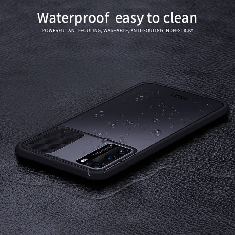 For Huawei P40 MOFI Xing Dun Series PC + TPU Anti-peep Waterproof And Anti-drop All-inclusive Protective Shell, Translucent Frosted(Black) - Huawei Cases by MOFI | Online Shopping South Africa | PMC Jewellery