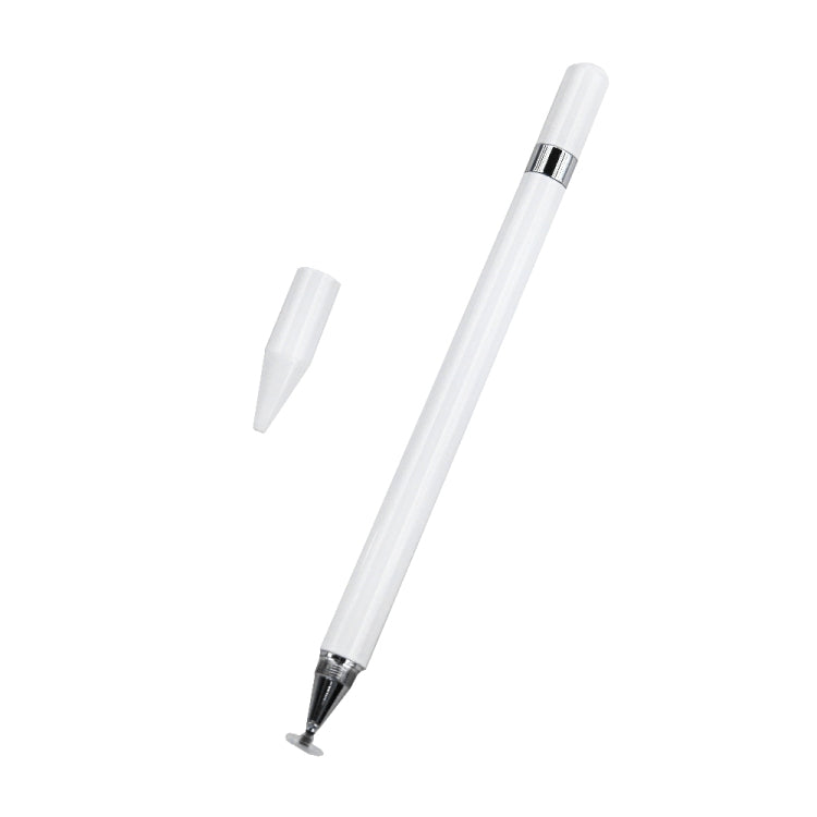 Imitation Porcelain 2 in 1 Mobile Phone Touch Screen Capacitive Pen for Apple / Huawei / Xiaomi / Samsung(White) - Pencil Accessories by PMC Jewellery | Online Shopping South Africa | PMC Jewellery | Buy Now Pay Later Mobicred