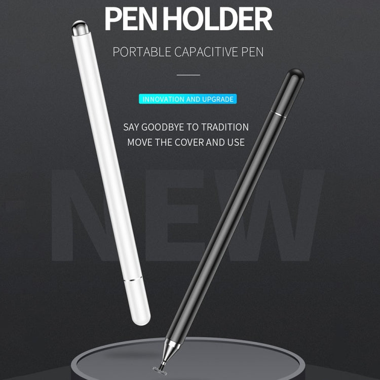 Imitation Porcelain 2 in 1 Mobile Phone Touch Screen Capacitive Pen for Apple / Huawei / Xiaomi / Samsung(White) - Pencil Accessories by PMC Jewellery | Online Shopping South Africa | PMC Jewellery | Buy Now Pay Later Mobicred