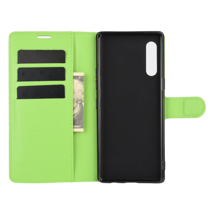 For LG Velvet Litchi Texture Horizontal Flip Protective Case with Holder & Card Slots & Wallet(Green) - LG by PMC Jewellery | Online Shopping South Africa | PMC Jewellery | Buy Now Pay Later Mobicred