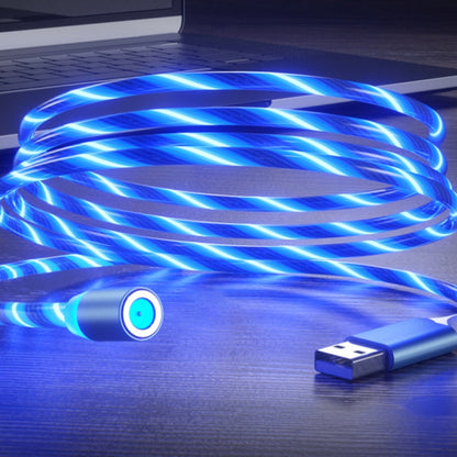 USB to 8 Pin Magnetic Suction Colorful Streamer Mobile Phone Charging  Cable, Length: 1m(Blue Light) - Charging Cable & Head by PMC Jewellery | Online Shopping South Africa | PMC Jewellery | Buy Now Pay Later Mobicred