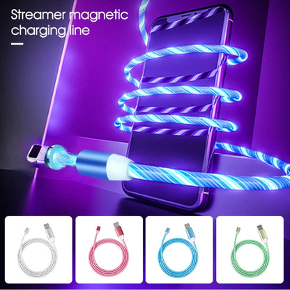 USB to 8 Pin Magnetic Suction Colorful Streamer Mobile Phone Charging  Cable, Length: 1m(Blue Light) - Charging Cable & Head by PMC Jewellery | Online Shopping South Africa | PMC Jewellery | Buy Now Pay Later Mobicred