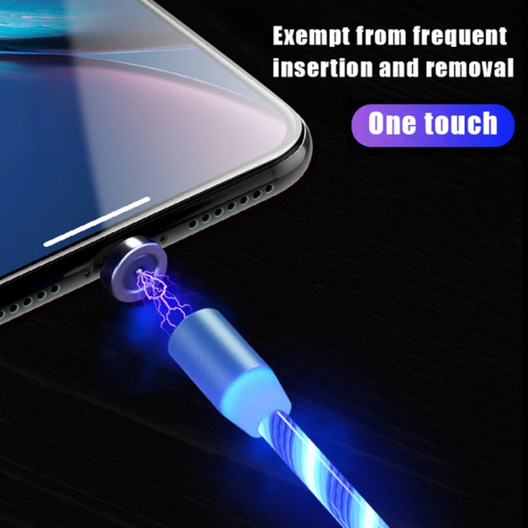 USB to 8 Pin Magnetic Suction Colorful Streamer Mobile Phone Charging  Cable, Length: 1m(Blue Light) - Charging Cable & Head by PMC Jewellery | Online Shopping South Africa | PMC Jewellery | Buy Now Pay Later Mobicred