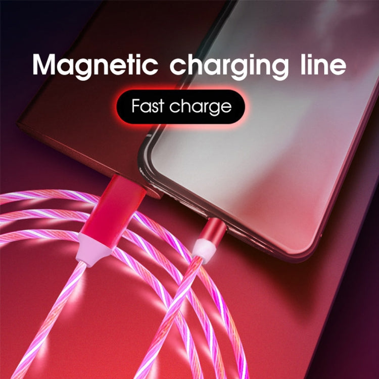 USB to 8 Pin Magnetic Suction Colorful Streamer Mobile Phone Charging  Cable, Length: 1m(Red Light) - Charging Cable & Head by PMC Jewellery | Online Shopping South Africa | PMC Jewellery | Buy Now Pay Later Mobicred