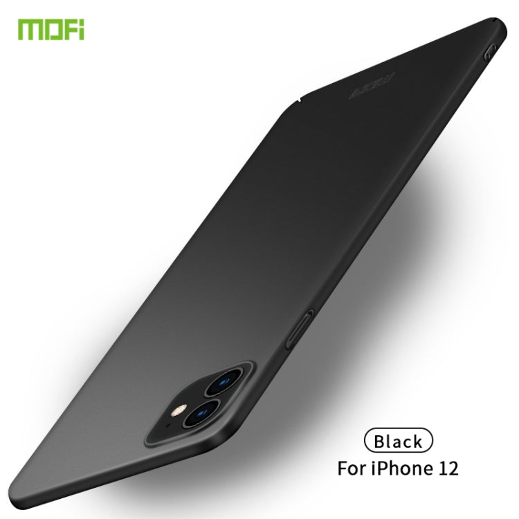 For iPhone 12 mini MOFI Frosted PC Ultra-thin Hard Case(Black) - iPhone 12 mini Cases by MOFI | Online Shopping South Africa | PMC TechLife