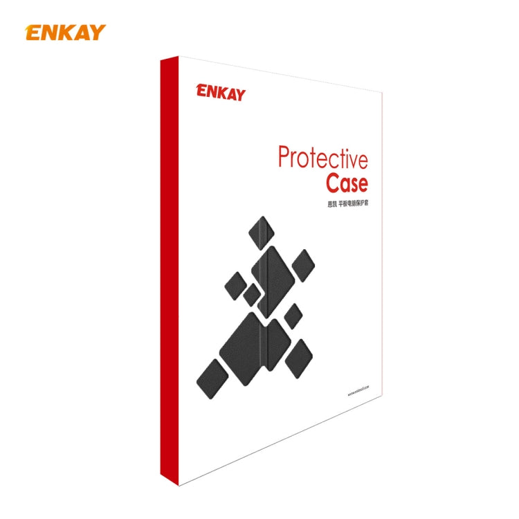 ENKAY ENK-8009 For Samsung Galaxy Tab A7 10.4 T500 / T505 2020 / 2022 PU Leather + Plastic Smart Case with Three-folding Holder(Black) - free shipping - PMc TechLife - Order now!