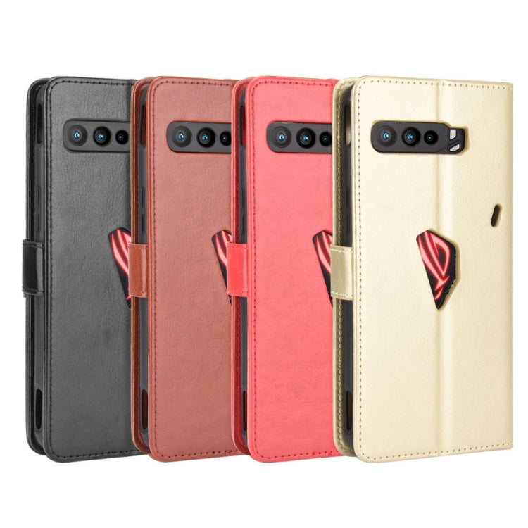 For Asus ROG Phone 3 ZS661KS Retro Crazy Horse Texture Horizontal Flip Leather Case , with Holder & Card Slots & Photo Frame(Black) - ASUS Cases by PMC Jewellery | Online Shopping South Africa | PMC Jewellery