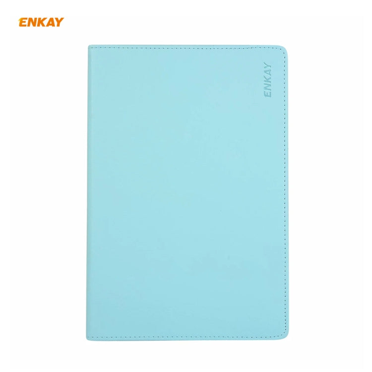 ENKAY for Samsung Galaxy Tab S8 / Galaxy Tab S7 11.0 T870 / T875 ENK-8012 360 Degree Rotation Litchi Texture Horizontal Flip PU Leather Smart Case with Holder & Sleep / Wake-up(Light Blue) - free shipping - PMc TechLife - Order now!