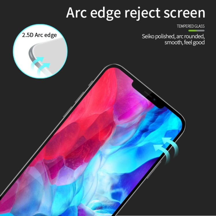 For iPhone 12 Pro Max MOFI 9H 2.5D Full Screen Tempered Glass Film(Black) - iPhone 12 Pro Max Tempered Glass by MOFI | Online Shopping South Africa | PMC TechLife | Buy Now Pay Later Mobicred