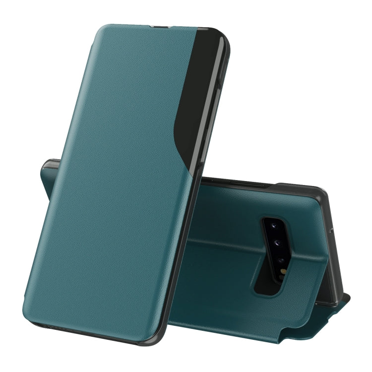 For Samsung Galaxy S10 Attraction Flip Holder Leather Phone Case(Green) - Galaxy Phone Cases by PMC Jewellery | Online Shopping South Africa | PMC Jewellery