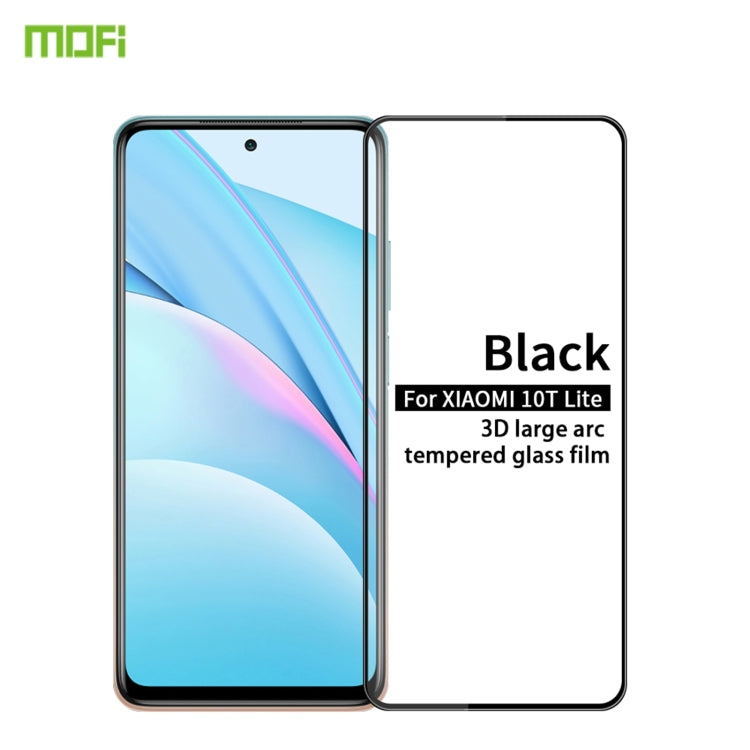 For Xiaomi Mi 10T Lite MOFI 9H 3D Explosion-proof Curved Screen Tempered Glass Film(Black) -  by MOFI | Online Shopping South Africa | PMC Jewellery