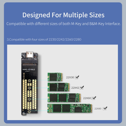 ORICO M2PAC3-G20 USB3.2 20Gbps M.2 NVMe SSD Enclosure - HDD Enclosure by ORICO | Online Shopping South Africa | PMC Jewellery | Buy Now Pay Later Mobicred