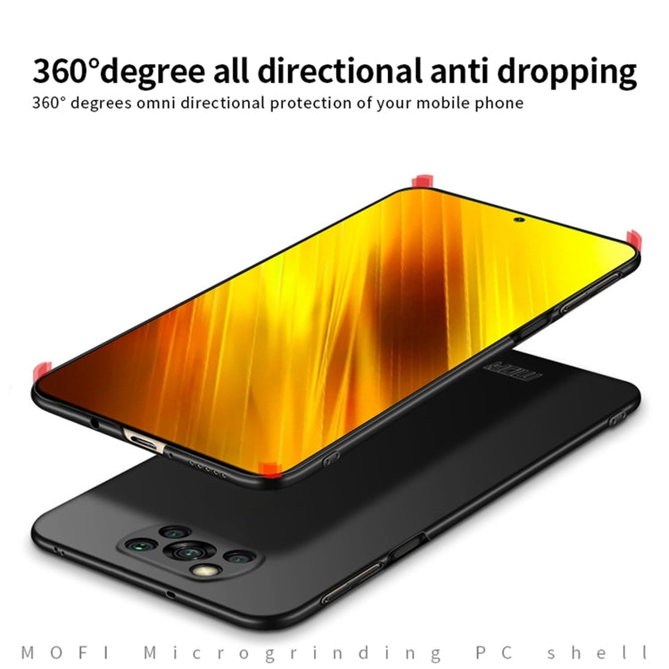 For Xiaomi POCO X3/X3 NFC MOFI Frosted PC Ultra-thin Hard Case(Black) - Xiaomi Cases by MOFI | Online Shopping South Africa | PMC TechLife | Buy Now Pay Later Mobicred
