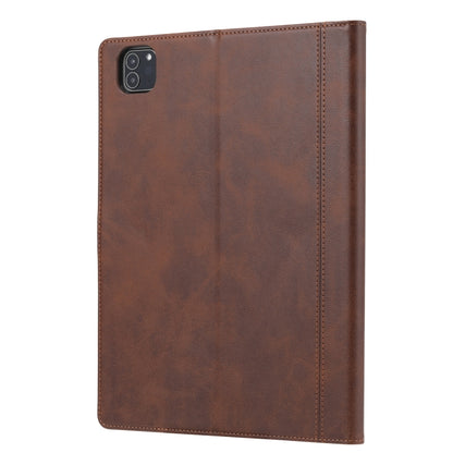 For iPad Air 11 2024 / Air 2022/2020 10.9 Calf Texture Double Fold Clasp Leather Tablet Case (Coffee) - iPad Air (2022) / (2020) 10.9 Cases by PMC Jewellery | Online Shopping South Africa | PMC Jewellery | Buy Now Pay Later Mobicred