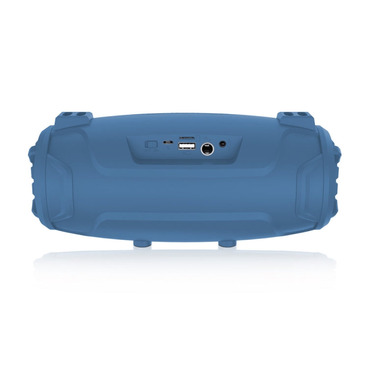 NewRixing NR3026M TWS Outdoor Portable K-song Bluetooth Speaker with Shoulder Strap & Microphone, Support TF Card / FM(Blue) - Desktop Speaker by NewRixing | Online Shopping South Africa | PMC Jewellery | Buy Now Pay Later Mobicred