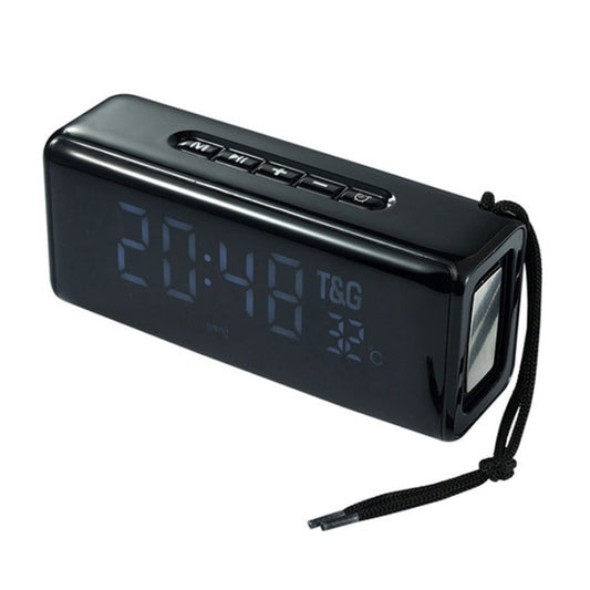 T&G TG174 TWS Mmirror Bluetooth Speaker, Support Alarm Clock / Time & Temperature Display / Micro SD Card / FM / MP3(Black) - Desktop Speaker by T&G | Online Shopping South Africa | PMC Jewellery | Buy Now Pay Later Mobicred