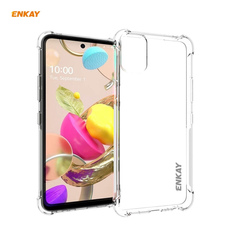 For LG K42 Hat-Prince ENKAY Clear TPU Shockproof Case Soft Anti-slip Cover - LG by ENKAY | Online Shopping South Africa | PMC Jewellery | Buy Now Pay Later Mobicred