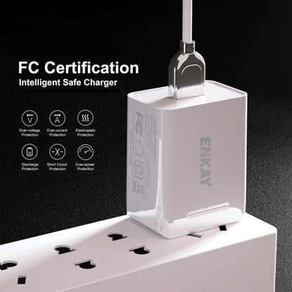 ENKAY Hat-Prince U036 18W USB QC3.0 Fast Charging Travel Charger Power Adapter, US Plug - USB Charger by ENKAY | Online Shopping South Africa | PMC Jewellery | Buy Now Pay Later Mobicred