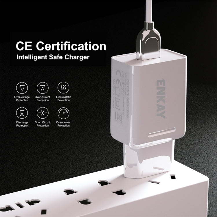 ENKAY Hat-Prince T030 18W 3A PD+QC 3.0 Fast Charging Travel Charger Power Adapter, EU Plug - USB Charger by ENKAY | Online Shopping South Africa | PMC Jewellery | Buy Now Pay Later Mobicred