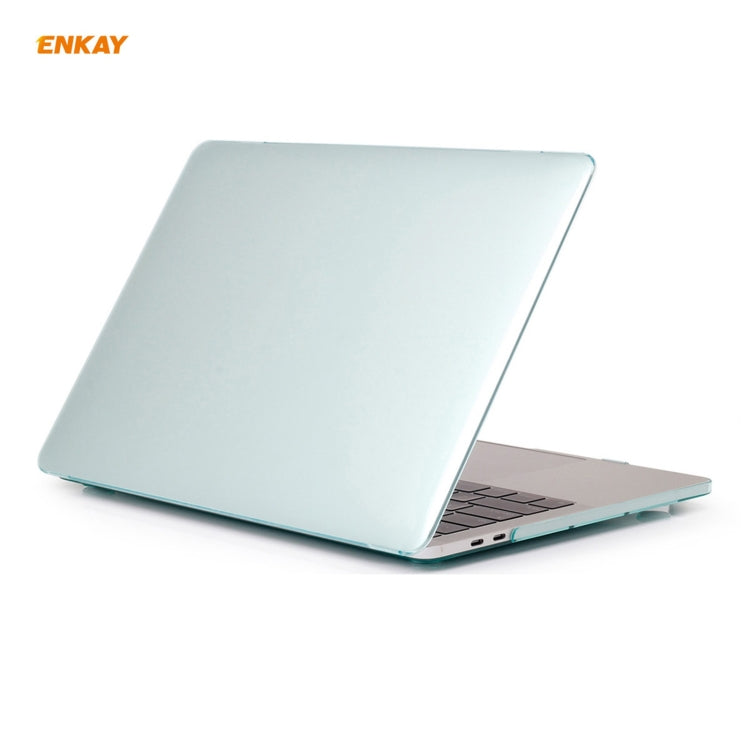 ENKAY 3 in 1 Crystal Laptop Protective Case + US Version TPU Keyboard Film + Anti-dust Plugs Set for MacBook Pro 13.3 inch A1708 (without Touch Bar)(Green) - MacBook Pro Cases by ENKAY | Online Shopping South Africa | PMC Jewellery | Buy Now Pay Later Mobicred