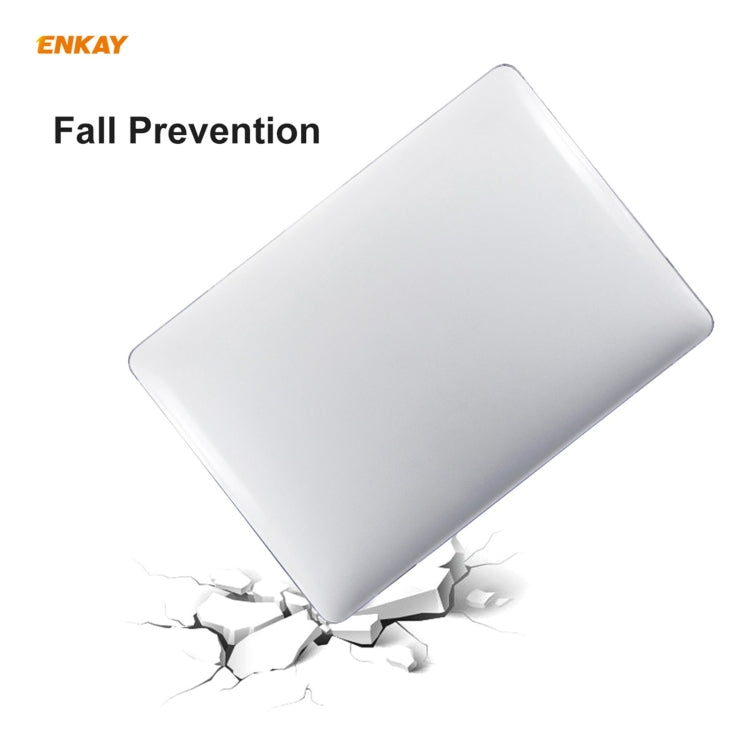 For MacBook Air 13.3 inch A1932 2018 ENKAY 3 in 1 Crystal Laptop Protective Case and EU Version TPU Keyboard Film and Anti-dust Plugs Set(Green) - MacBook Air Cases by ENKAY | Online Shopping South Africa | PMC Jewellery | Buy Now Pay Later Mobicred